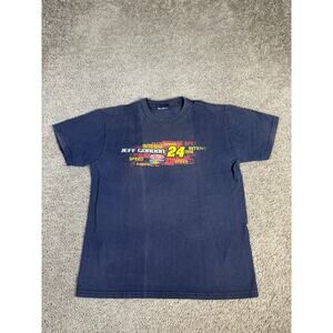 VTG Jeff Gordon NASCAR Shirt Mens Large Blue Du Pont Winners Circle Racing 2000s